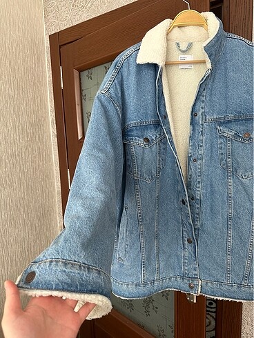 Bershka Bershka oversize kalın kot ceket