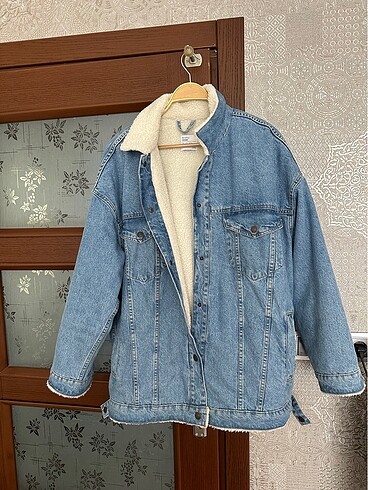 Bershka oversize kalın kot ceket