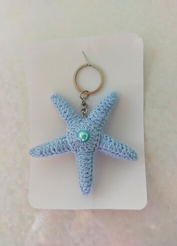 Amigurumi deniz yıldızı anahtarlık 