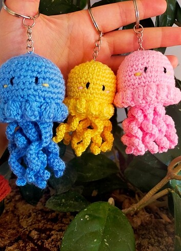 Amigurumi ahtapot anahtarlık 