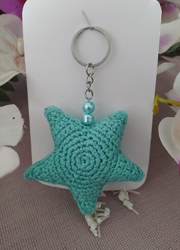 Amigurumi yıldız anahtarlık 