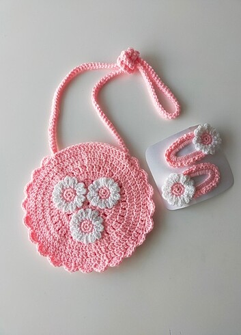 Papatyalı çanta set