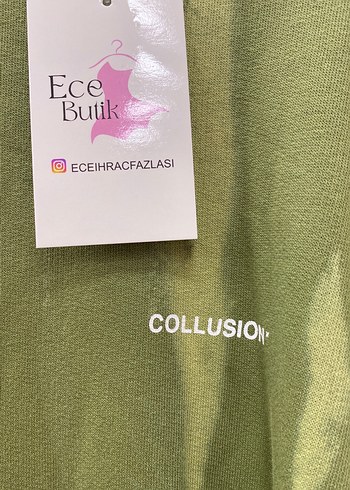l Beden Yeşil Batik Desenli Uzun Kollu Sweatshirt