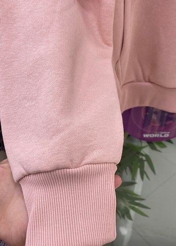 Mavi Mavi Baskılı Pembe Kapüşonlu Sweatshirt