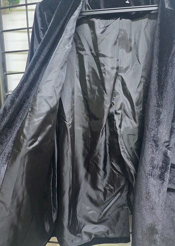 Siyah Süet Düğmeli Kadın Blazer Ceket - Görsel 3