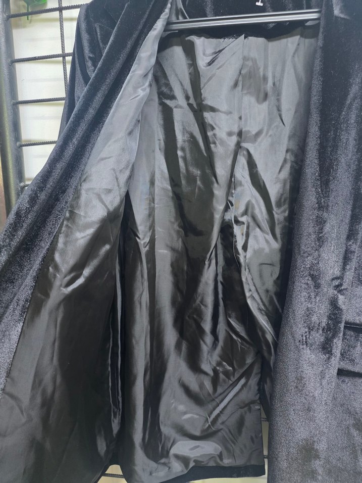 Siyah Süet Düğmeli Kadın Blazer Ceket - Görsel 3