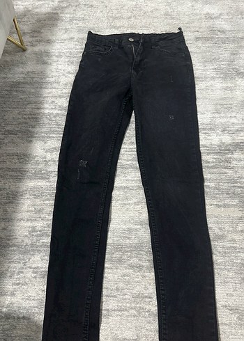 Academia Koyu Siyah Dar Kesim Denim Jean
