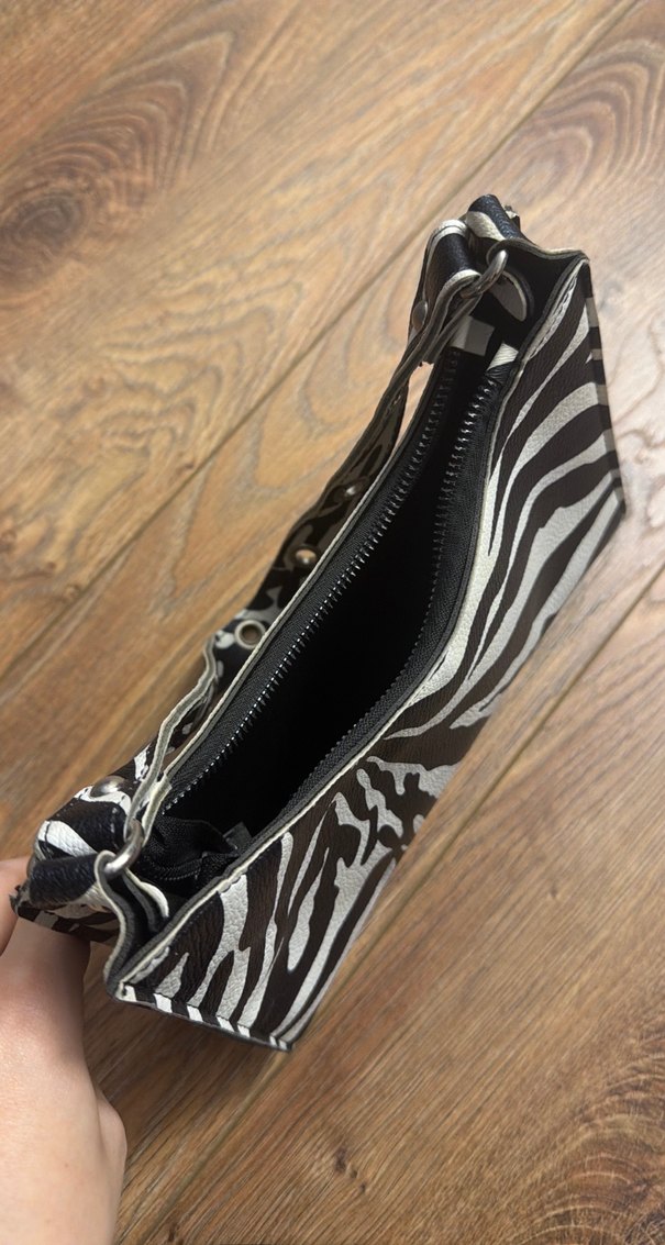 Zebra Desenli Deri Kadın Çanta - Görsel 2