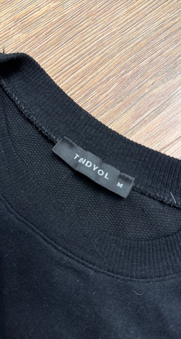 Siyah Baskılı Kadın Sweatshirt - Görsel 3