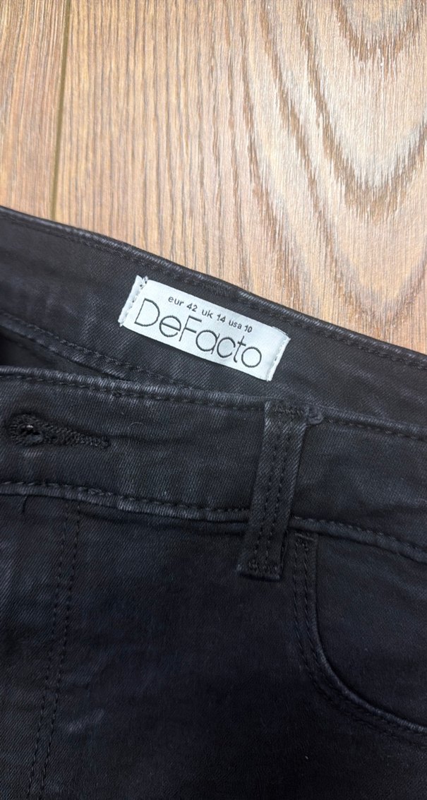 Siyah skinny Fit Kadın Kot Pantolon - Görsel 2