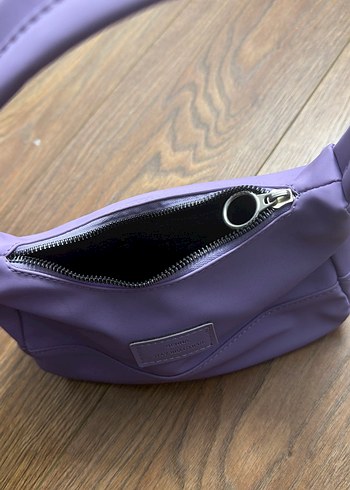Fermuarlı Mor Minimalist Kadın Çanta - Görsel 3