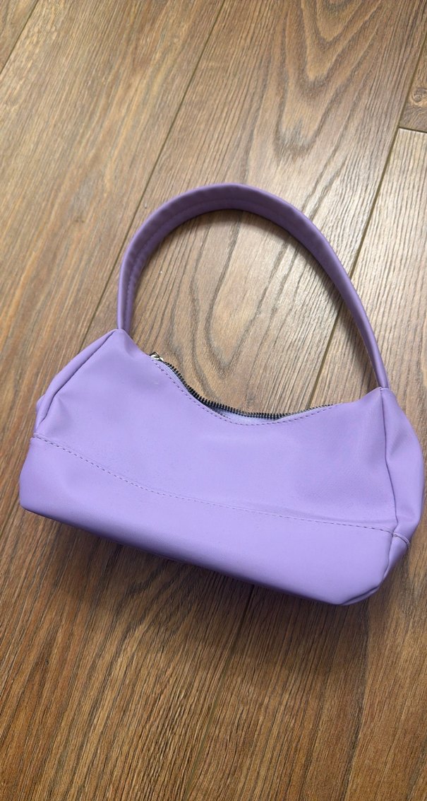 Fermuarlı Mor Minimalist Kadın Çanta - Görsel 2