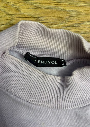 Lila Renkli Kadın Keten Sweatshirt - Görsel 4