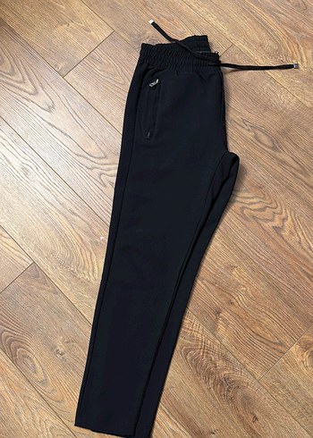 Erkek Siyah Fermuarlı Rahat Kumaş Pantolon - Görsel 2