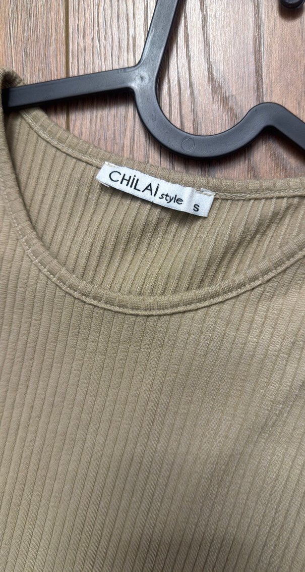 Bej kolsuz Kadın Elbise - Görsel 3