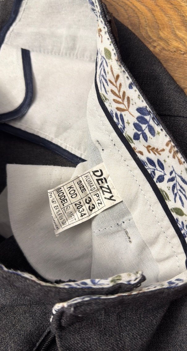 Gri Skinny Fit Pileli Erkek Pantolon - Görsel 3