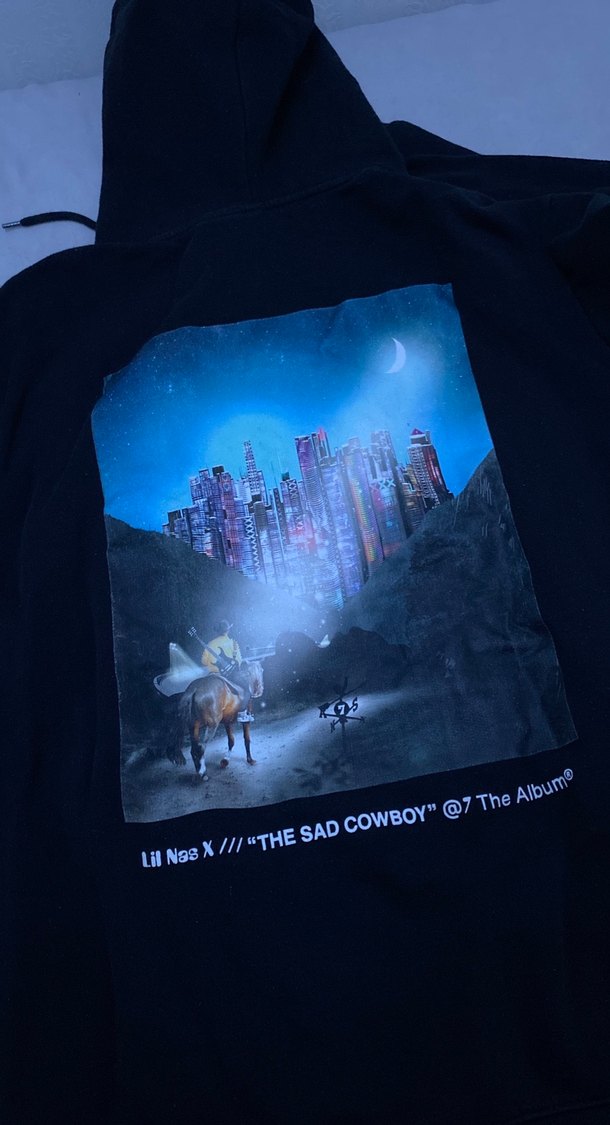 Siyah Kapüşonlu  Sweatshirt Lil NasX - Görsel 2