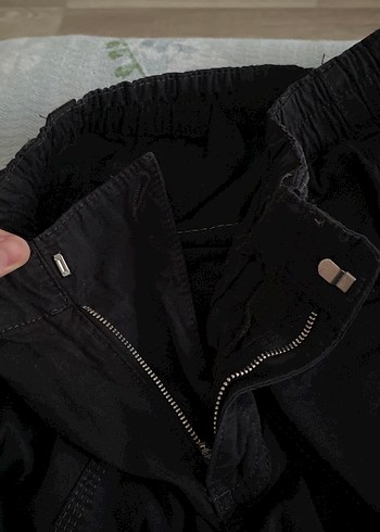 Siyah kargo pantolon - Görsel 6