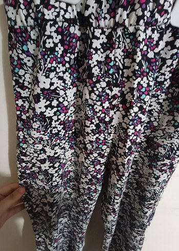 kız çocuk Çok Renkli çiçek desenli Piliseli İspanyol paça - Görsel 2