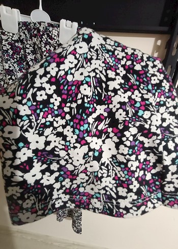 kız çocuk Çok Renkli çiçek desenli Piliseli İspanyol paça - Görsel 3