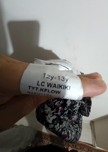 kız çocuk Çok Renkli çiçek desenli Piliseli İspanyol paça - Görsel 4