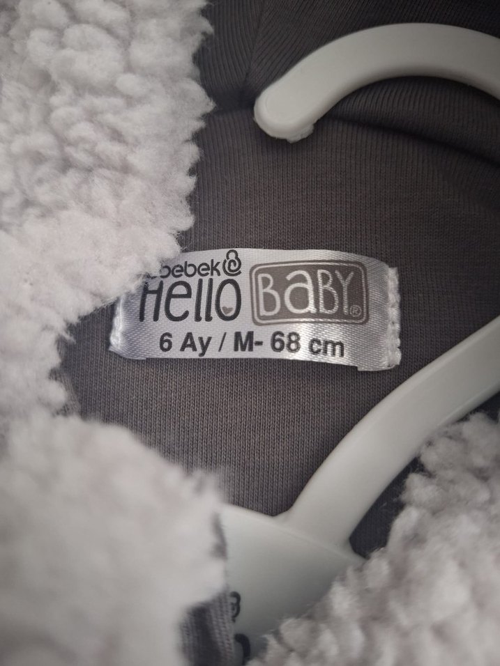 Gri Bebek Tulumu, Kürklü Kapüşonlu - Görsel 3