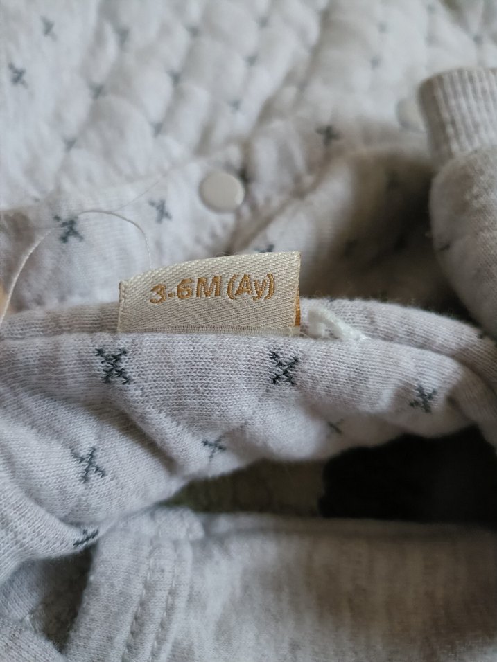 Kapüşonlu Gri Erkek Bebek 3'lü Takım - Görsel 5