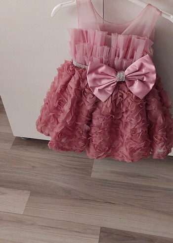 Diğer Kız Çocuk Pembe Fırfırlı Elbise