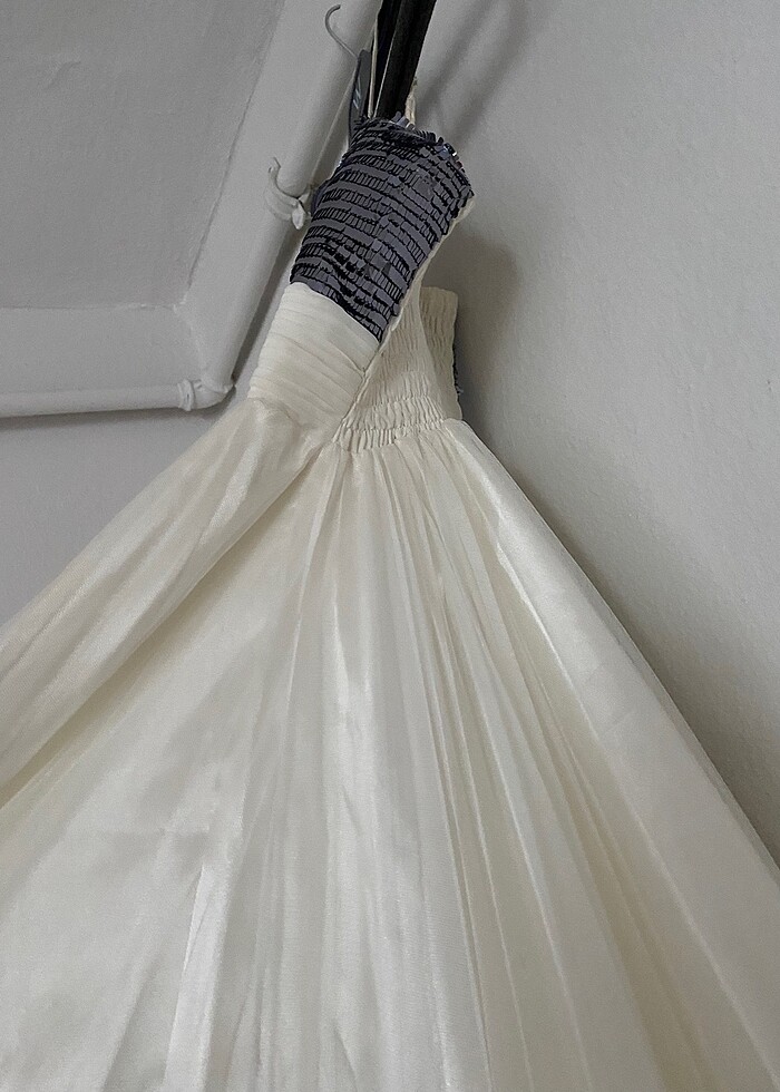 Beyaz ışıltılı çocuk elbise - Görsel 4