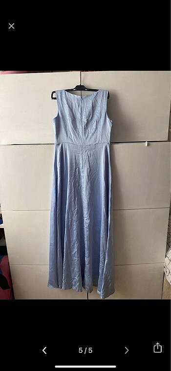 Mavi Taşlı Elbise - Görsel 5