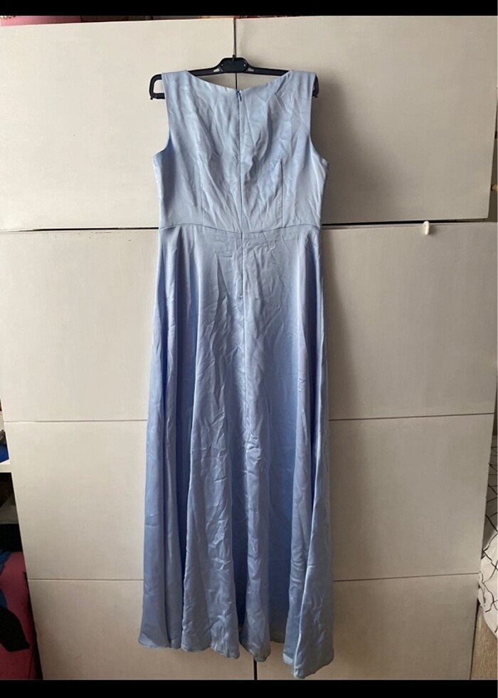 Mavi Taşlı Elbise - Görsel 5