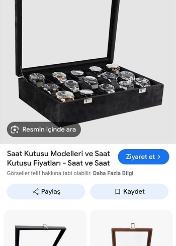 Siyah Saat Kutusu Organizeri