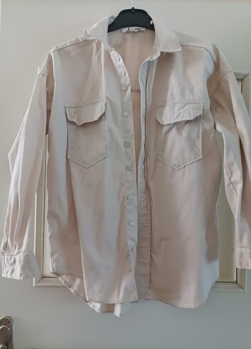 Koton oversize bej gömlek 
