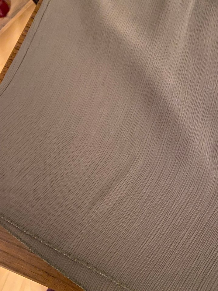 Düğmeli, Rahat Kesim Haki Keten Kadın Pantolon - Görsel 3