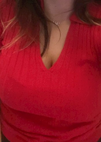 Kırmızı V Yaka Kadın Triko Kazak - Görsel 4