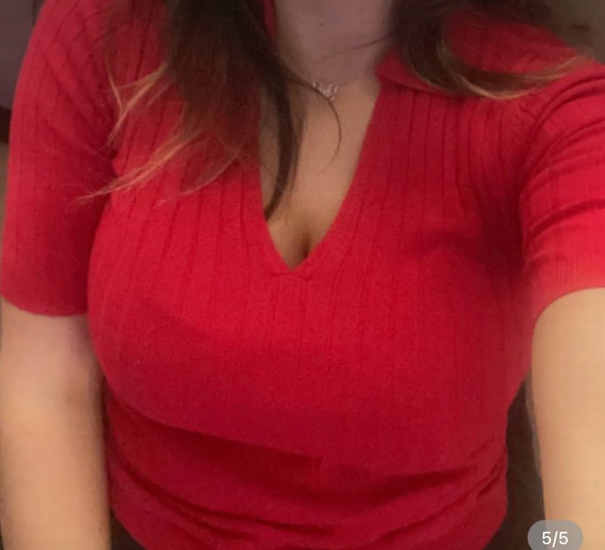 Kırmızı V Yaka Kadın Triko Kazak - Görsel 4