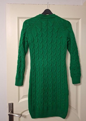 Yeşil Örgü Midi Kadın elbise - Görsel 5