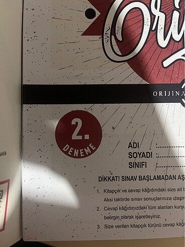  Beden Renk Ayt matematik deneme 3d ve orijinal