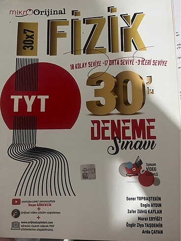 Mikroorijinal tyt fizik deneme