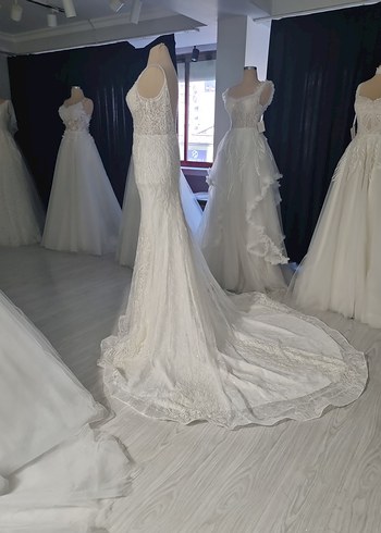 V Yaka Modern balık gelinlik - Görsel 6