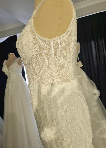 V Yaka Modern balık gelinlik - Görsel 4