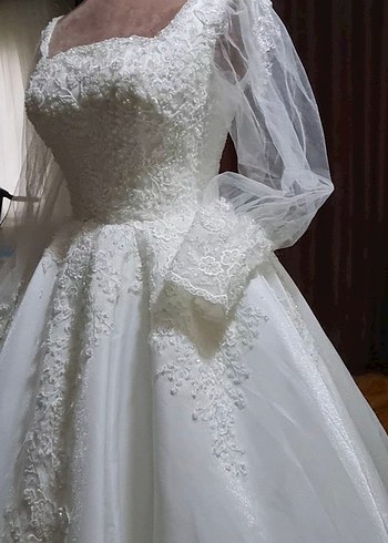 Straplez Vintage Prenses Gelinlik - Görsel 13