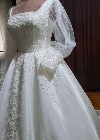 Straplez Vintage Prenses Gelinlik - Görsel 12