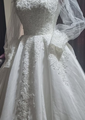 Straplez Vintage Prenses Gelinlik - Görsel 7