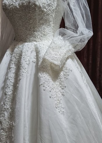 Straplez Vintage Prenses Gelinlik - Görsel 9