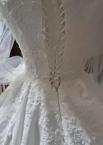 Straplez Vintage Prenses Gelinlik - Görsel 14