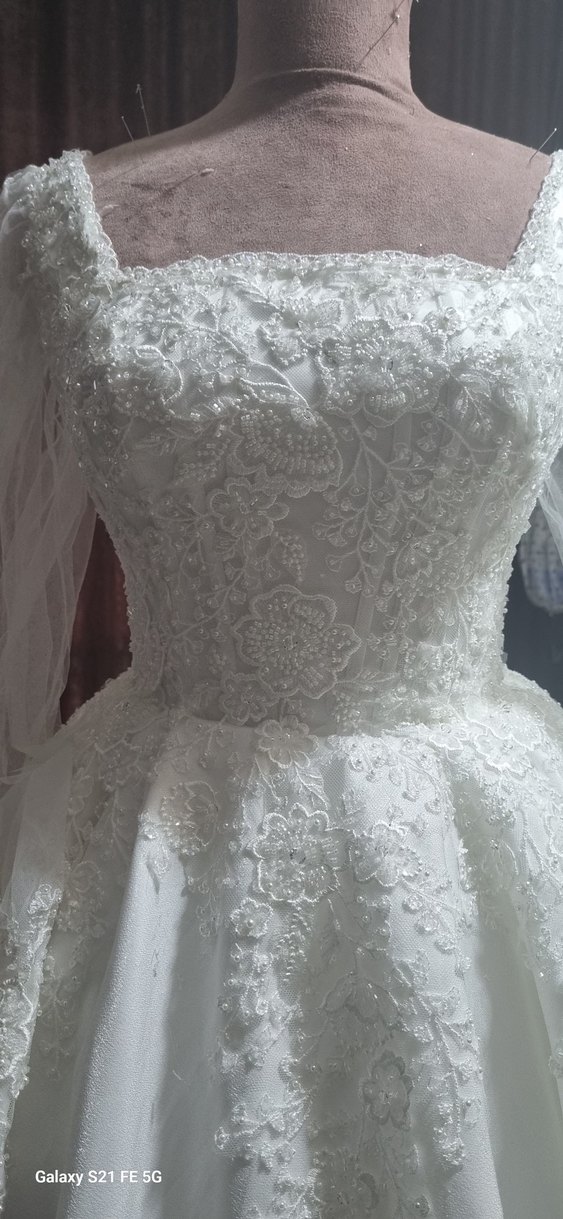 Straplez Vintage Prenses Gelinlik - Görsel 5