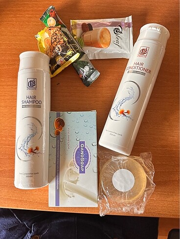 Özay Meriç şampuan+saç kremi+şeffaf+keçi