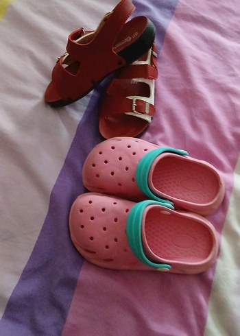 Renkli Kız Çocuk Terlik ve Tokalı Sandalet - Görsel 4