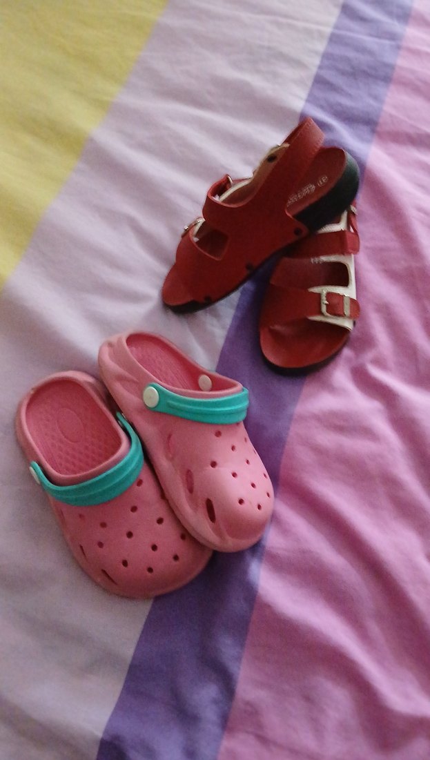 Renkli Kız Çocuk Terlik ve Tokalı Sandalet - Görsel 3